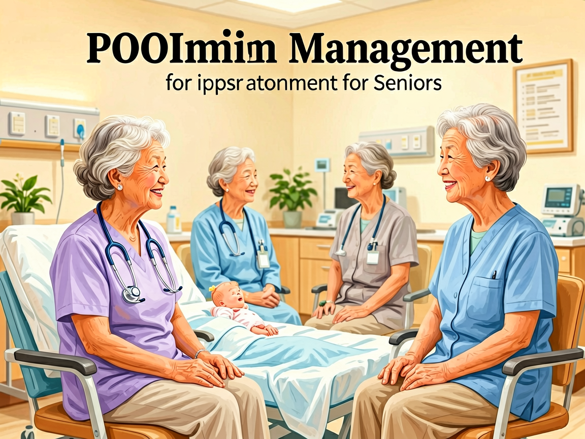 Senior health guide about COPD Management for - medical illustration