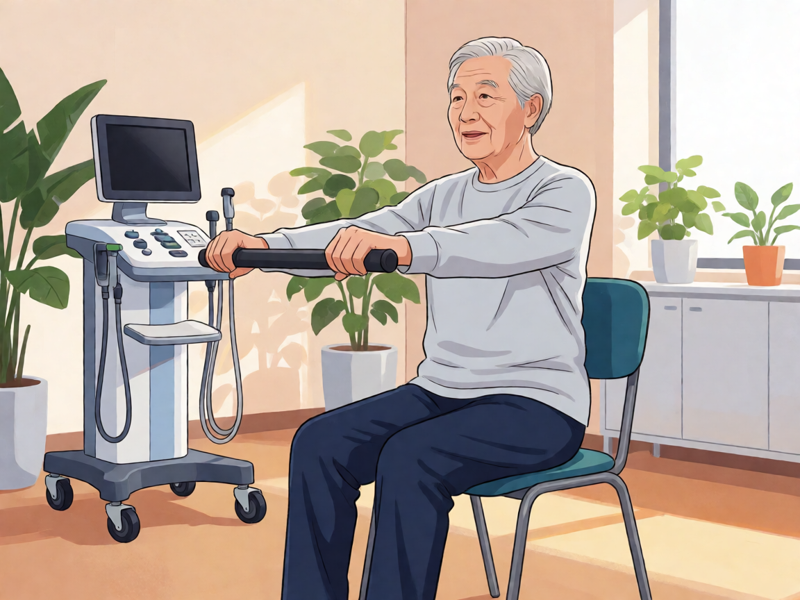 Senior health guide about High Intensity Interval - medical illustration