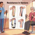 Senior health guide about Resistance Bands for - medical illustration