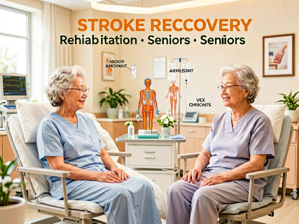 Senior health guide about Stroke Recovery and - medical illustration