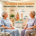 Senior health guide about Stroke Recovery and - medical illustration