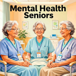 Senior health guide about Mental Health for - medical illustration