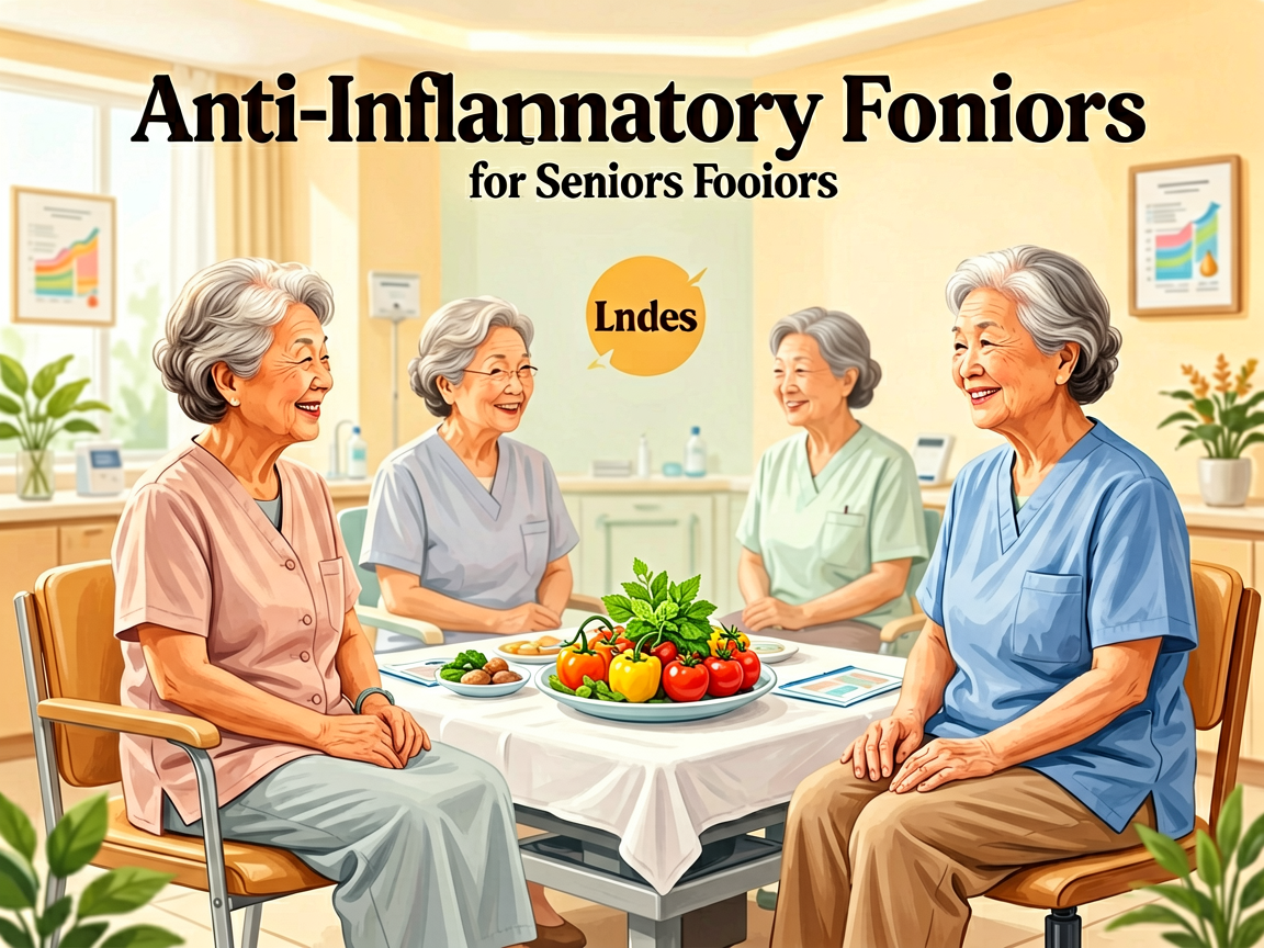 Senior health guide about Anti-Inflammatory Foods for - medical illustration