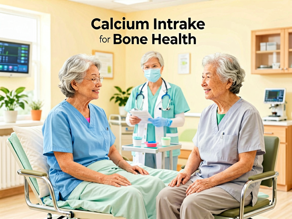 Senior health guide about Calcium Intake for - medical illustration