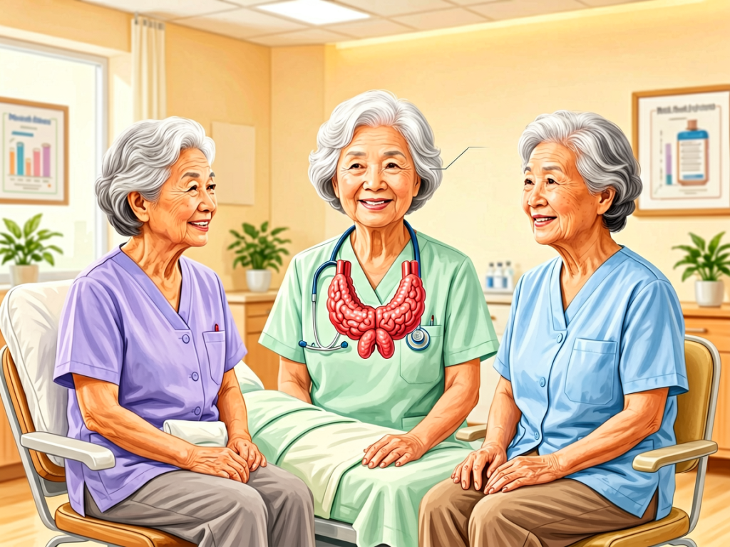 Senior health guide about Thyroid Disorders in - medical illustration