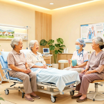 Senior health guide about Universal Design for - medical illustration