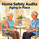 Senior health guide about Home Safety Audits - medical illustration