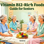 Senior health guide about Vitamin B12-Rich Foods - medical illustration