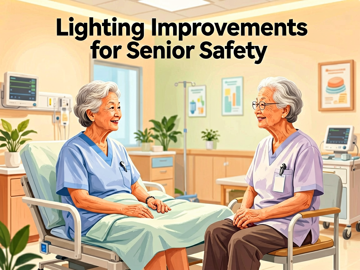 Senior health guide about Lighting Improvements for - medical illustration