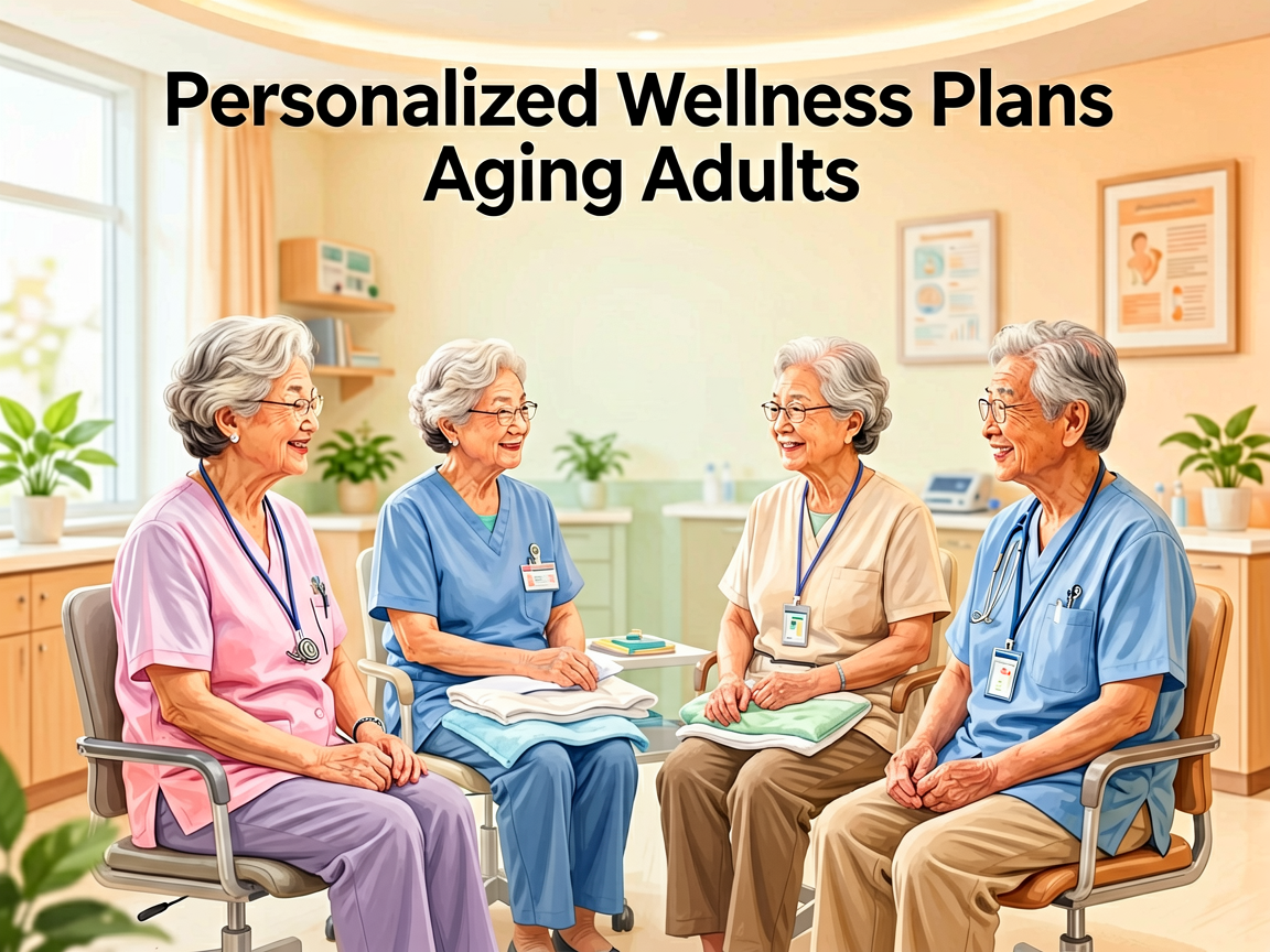 Senior health guide about Personalized Wellness Plans - medical illustration