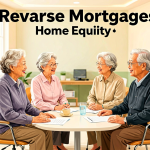 Senior health guide about Reverse Mortgages and - medical illustration