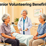 Senior health guide about Senior Volunteering Benefits - medical illustration