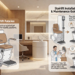 Senior health guide about Stairlift Installation and - medical illustration