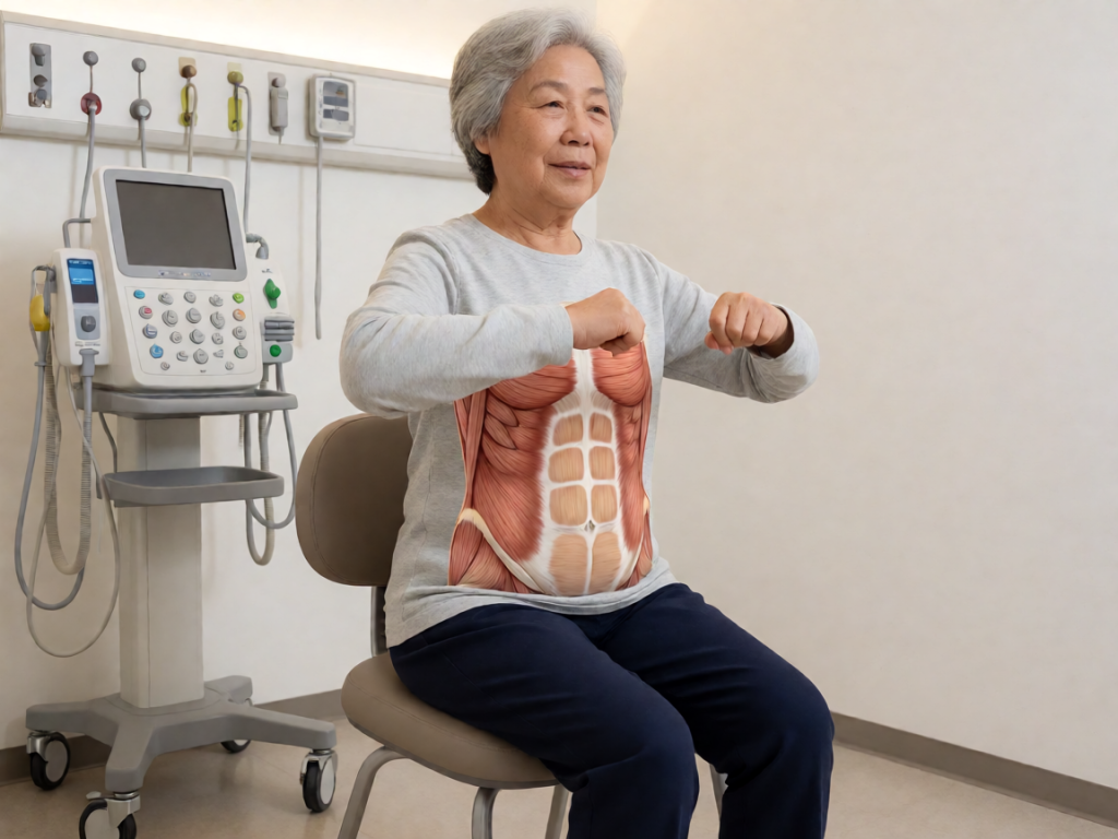 Senior health guide about Core Strengthening to - medical illustration