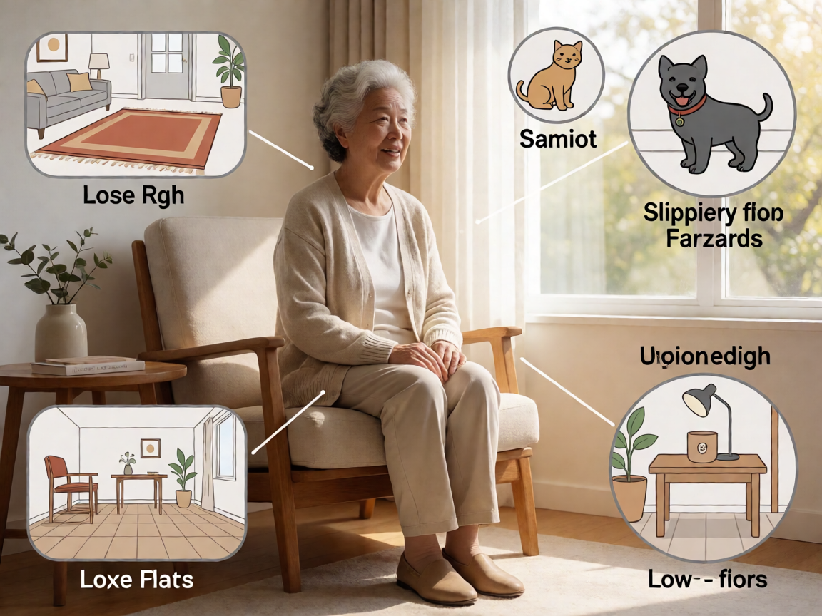 Senior health guide about Pet-Related Home Hazards - medical illustration