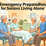 Senior health guide about Emergency Preparedness for - medical illustration