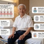 Senior health guide about Medication Management for - medical illustration