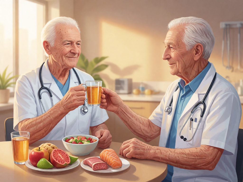 Senior health guide about Potassium-Rich Diet for - medical illustration