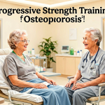 Senior health guide about Progressive Strength Training - medical illustration