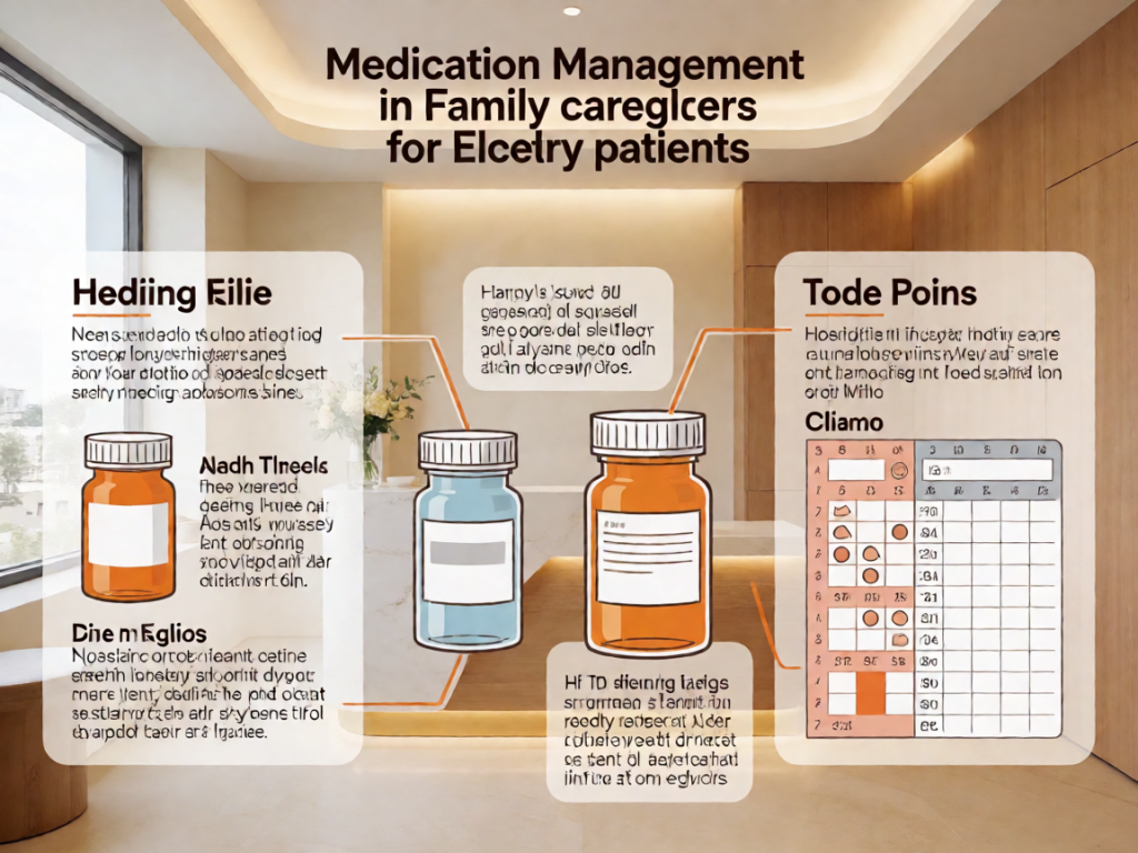 Senior health guide about Medication Management for - medical illustration