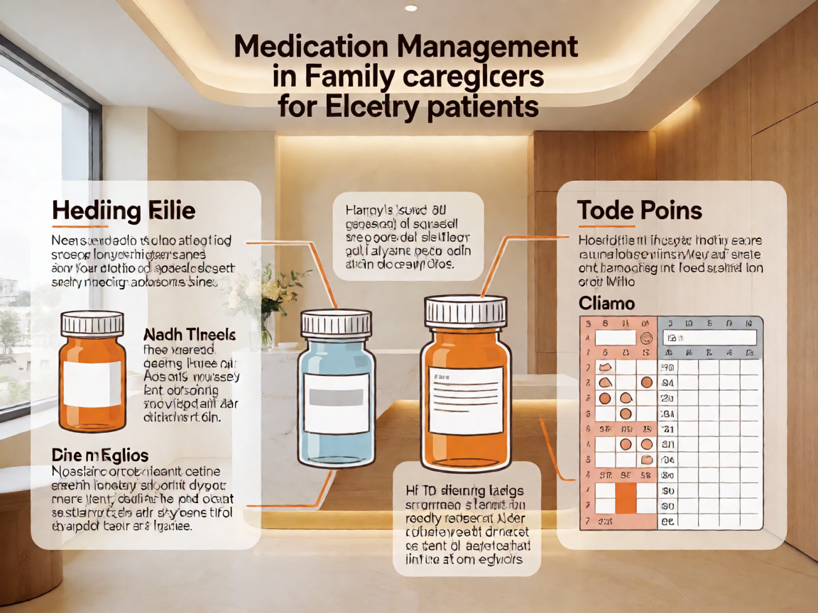Senior health guide about Medication Management for - medical illustration
