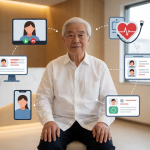 Senior health guide about Telehealth Benefits for - medical illustration