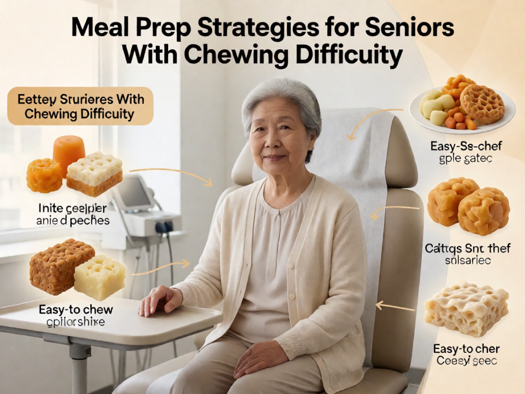 Senior health guide about Meal Prep Strategies - medical illustration