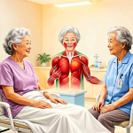 Senior health guide about Hypertension Blood Pressure - medical illustration