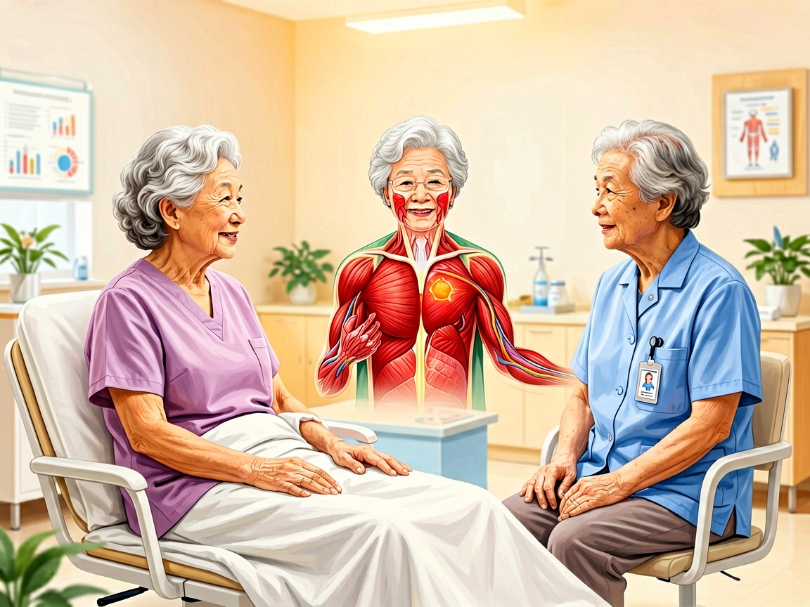 Senior health guide about Hypertension Blood Pressure - medical illustration