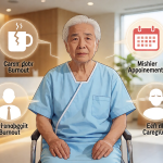 Senior health guide about Recognizing Caregiver Burnout - medical illustration
