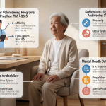 Senior health guide about Senior Volunteering Programs - medical illustration