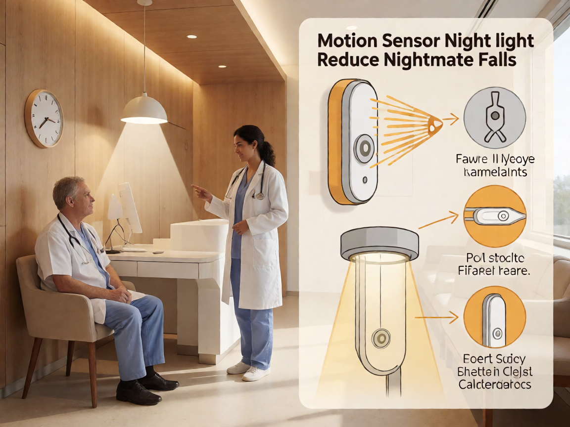 Senior health guide about Motion Sensor Night - medical illustration