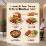 Senior health guide about Low-Acid Food Swaps - medical illustration