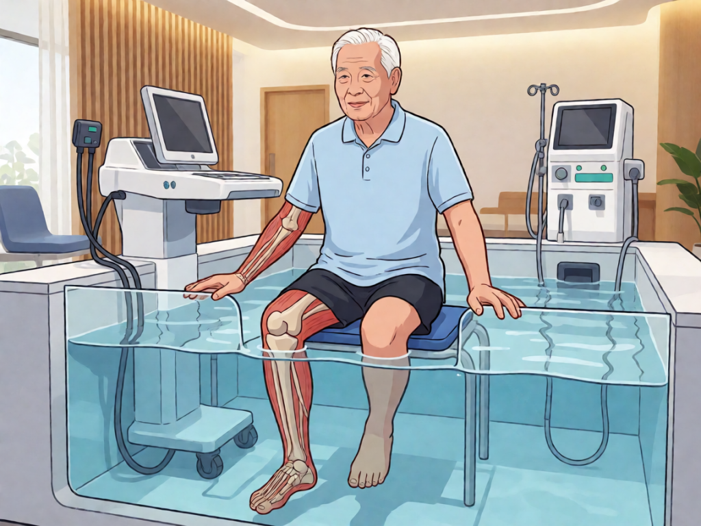 Senior health guide about Aquatic Therapy After - medical illustration