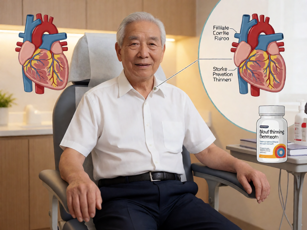 Senior health guide about Atrial Fibrillation Stroke - medical illustration