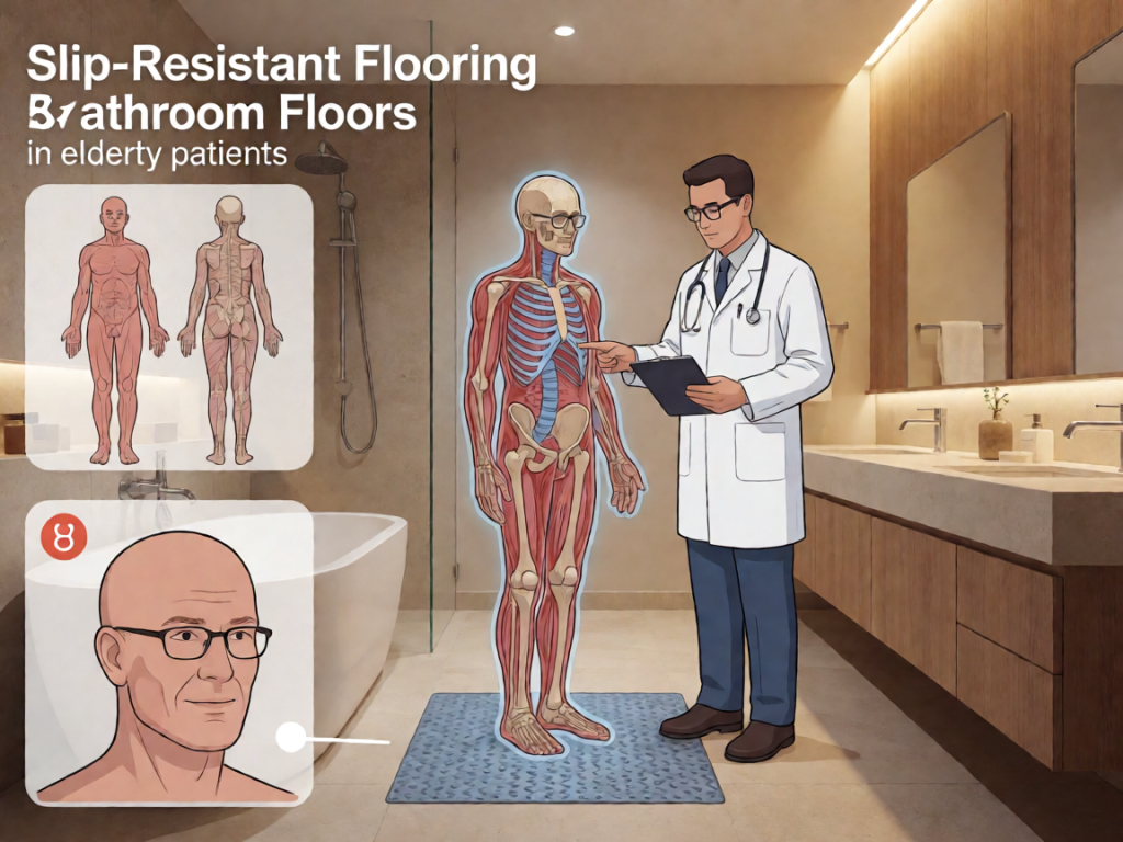 Senior health guide about Slip-Resistant Flooring For - medical illustration