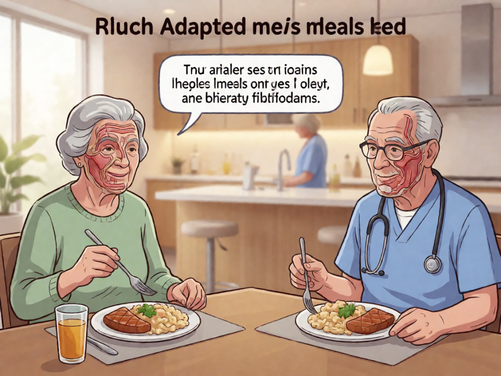 Senior health guide about Adapting Meals After - medical illustration