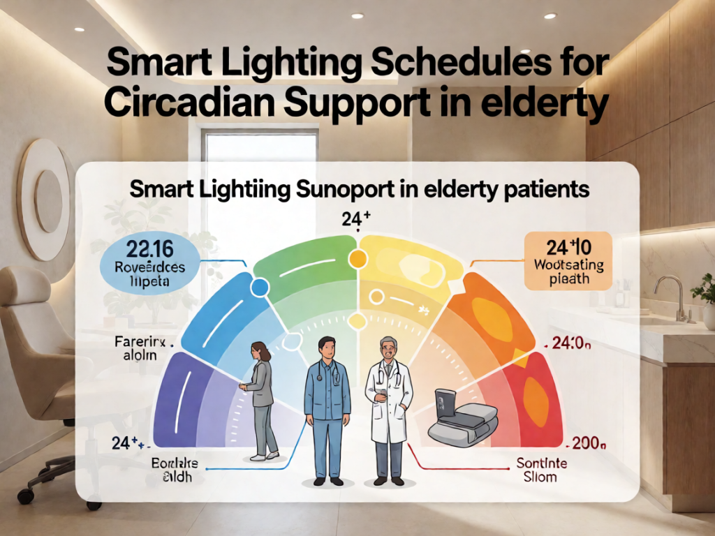 Senior health guide about Smart Lighting Schedules - medical illustration
