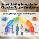 Senior health guide about Smart Lighting Schedules - medical illustration