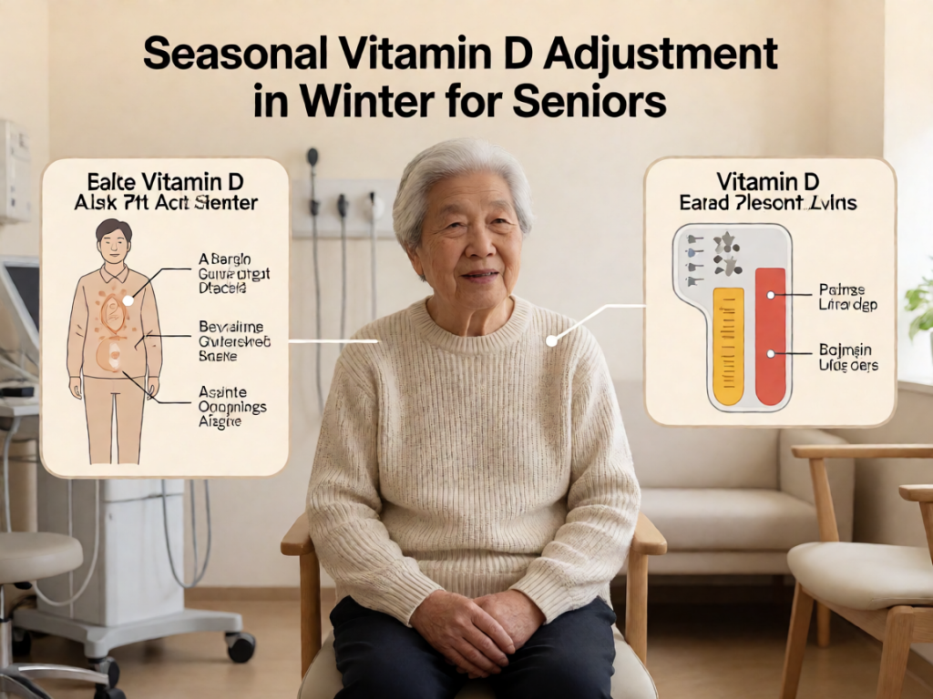 Senior health guide about Seasonal Vitamin D - medical illustration