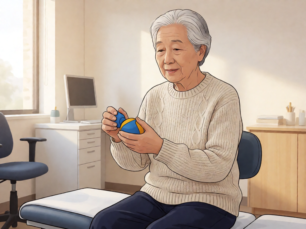 Senior health guide about Hand Grip Strengthening - medical illustration