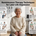 Senior health guide about Reminiscence Therapy Techniques - medical illustration
