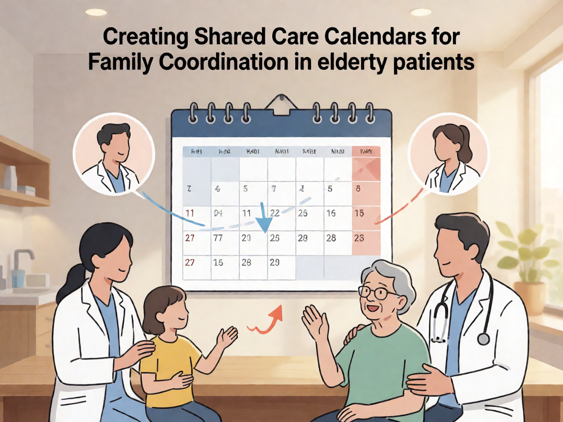Senior health guide about Creating Shared Care - medical illustration