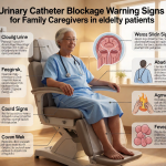 Senior health guide about Urinary Catheter Blockage - medical illustration