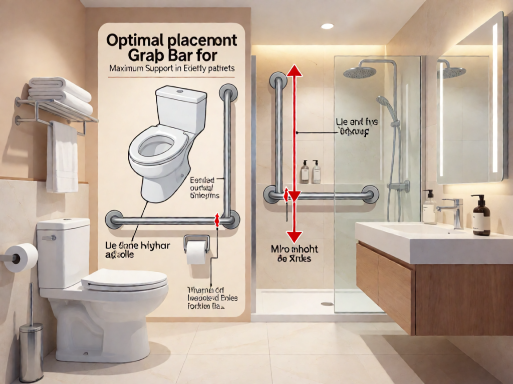 Senior health guide about Bathroom Grab Bar - medical illustration