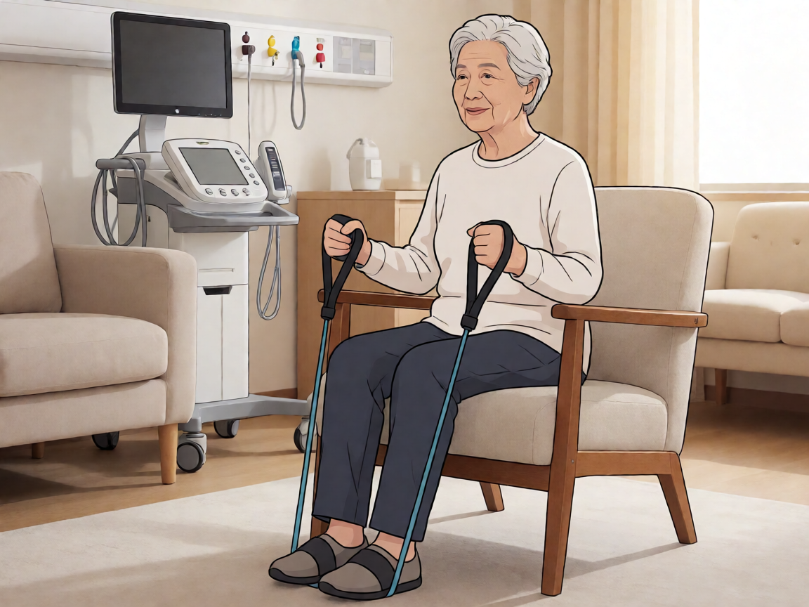 Senior health guide about Seated Resistance Band - medical illustration