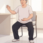 Senior health guide about Tai Chi for - medical illustration