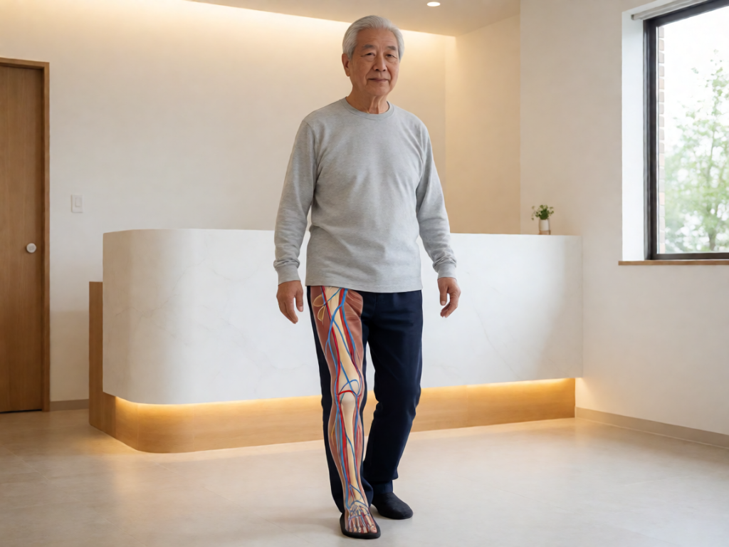 Senior health guide about Peripheral Artery Disease - medical illustration