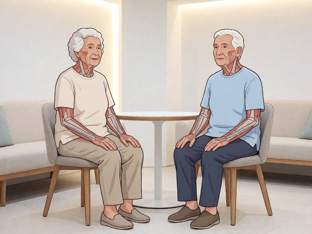 Senior health guide about Morning Stiffness Relief - medical illustration
