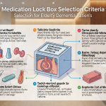 Senior health guide about Medication Lock Box - medical illustration